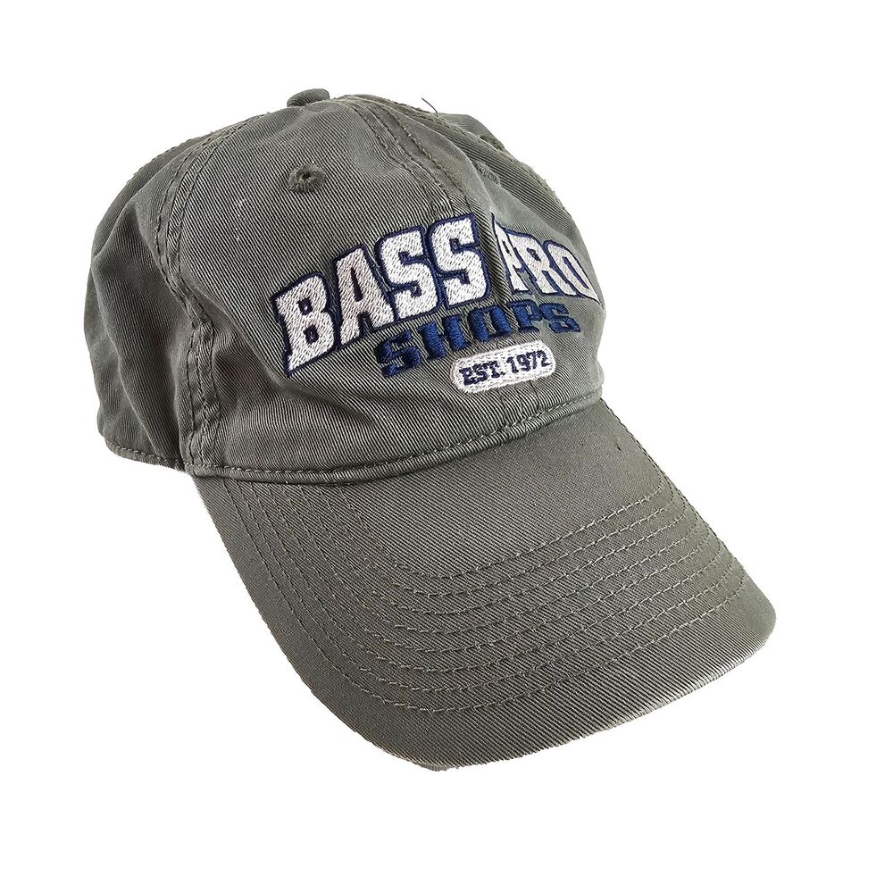 Bass Pro Shops Club Embroidered Logo Mesh Snapback Hat Ball Cap Olive Green